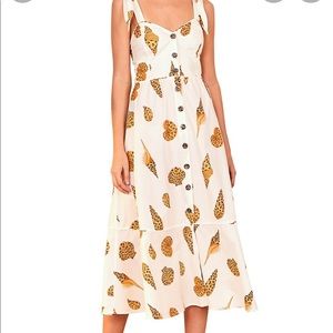 Never worn, white leopard shell dress.